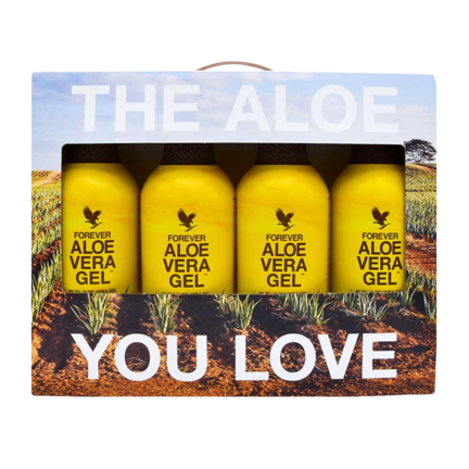 Forever Aloe Vera Gel i 4 styks pakning
