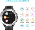 LUNAR X3 Smartwatch i sølv med touchskærm, pulsmåler og aktivitetstracker.