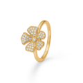 FLEUR ring in 14 karat gold with diamonds | Danish design by Mads Z