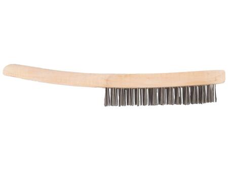 Stahlbürste - 3 Reihen Länge: 290mm Breite: 29mm Geeignet für den Einsatz an Rost, Metall, Farbe und Beton Industriequalität für eine Vielzahl von Reinigungsaufgaben. Hergestellt gemäß europäischen Sicherheitsstandards