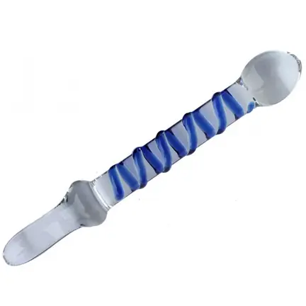 Glasdildo 21 cm – Ø3 cm – elegant, glat og temperaturfølsom dildo i hærdet glas