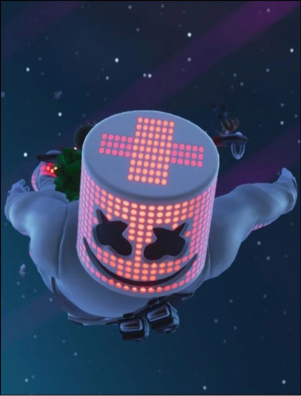 Fortnite sukkerprint A3 med Marshmello-raket