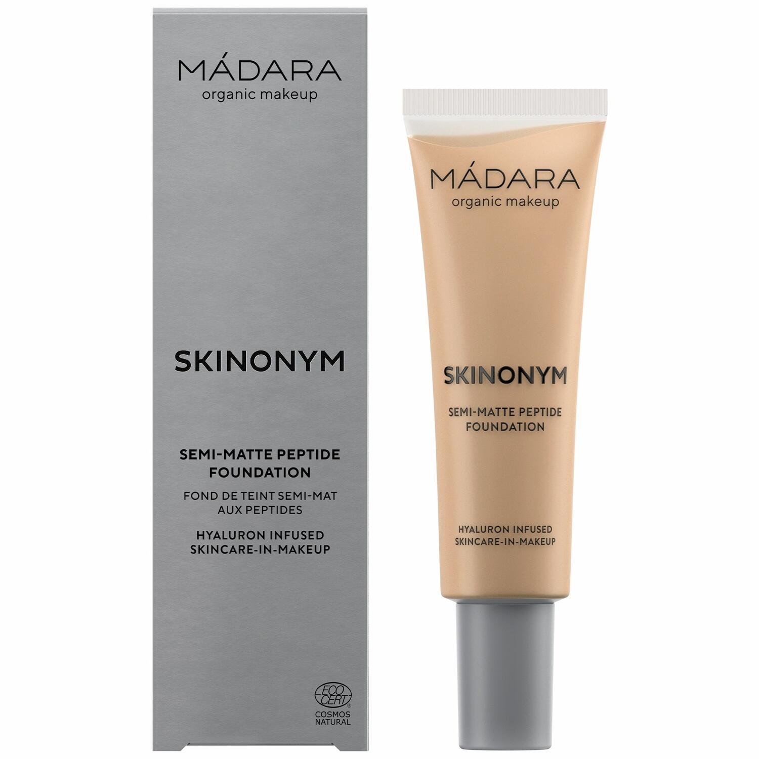 Mádara, Skinonym Semi-Matte Peptide Foundation, #40 SAND, 30 ml. - Makeup, Sminke, Foundation, Flydende Foundation, Opstramning