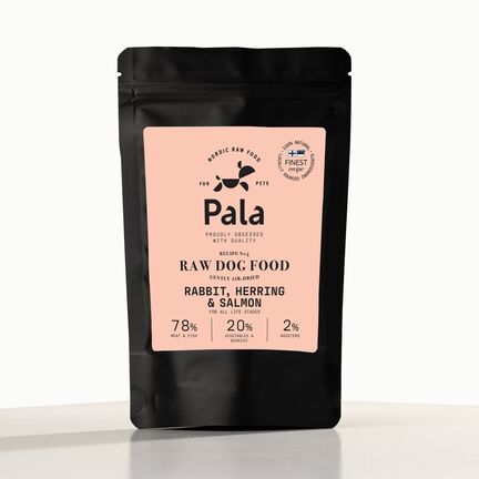 Pala Dry Raw Food Kanin & Sild & Laks 400g lufttørret barf med kanin, sild og lars