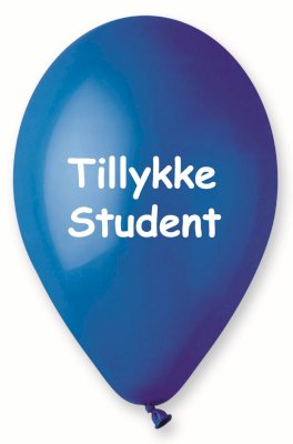 Blå studenter balloner til helium