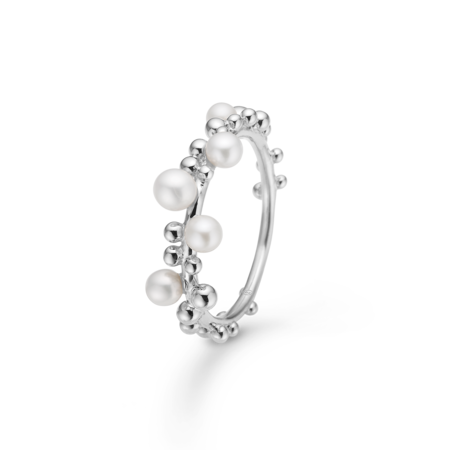 BUBBLES N' PEARLS silver ring with pearls | Danish design by Mads Z
