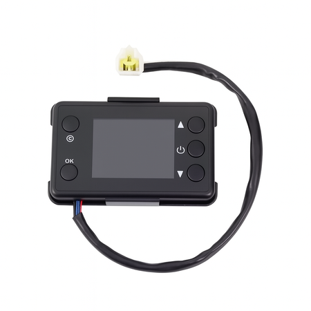 LCD display med hvidt trekantet stik – kompatibelt med 2kW, 5kW og 8kW kinafyr