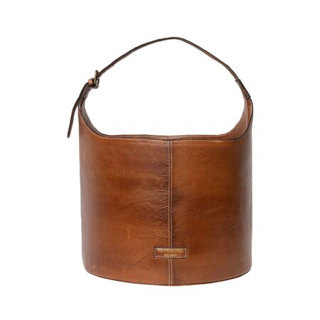 Stor bucket i laeder project 27 farven walnut fra Re designed