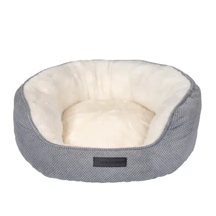 Companion Dog Bed In Shell Shape | Hundeseng i størrelse 50x40x17 cm i Beige og Grå