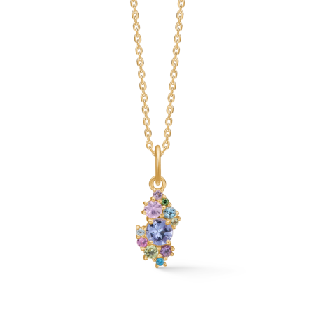 LITTLE PRINCE vedhæng i 14 karat guld med ægte ædelsten.