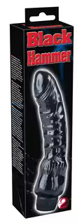 You2Toys Black Hammer vibrator 22 cm Ø 3-4 cm i sort realistisk penisdesign med kraftige vibrationer