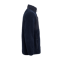 Set fra højre: Matterhorn Pasang navyblå fleecejakke. Sherpa-fleece og specielt materiale på brystet. To sidelommer, en brystlomme og elastiske manchetter.