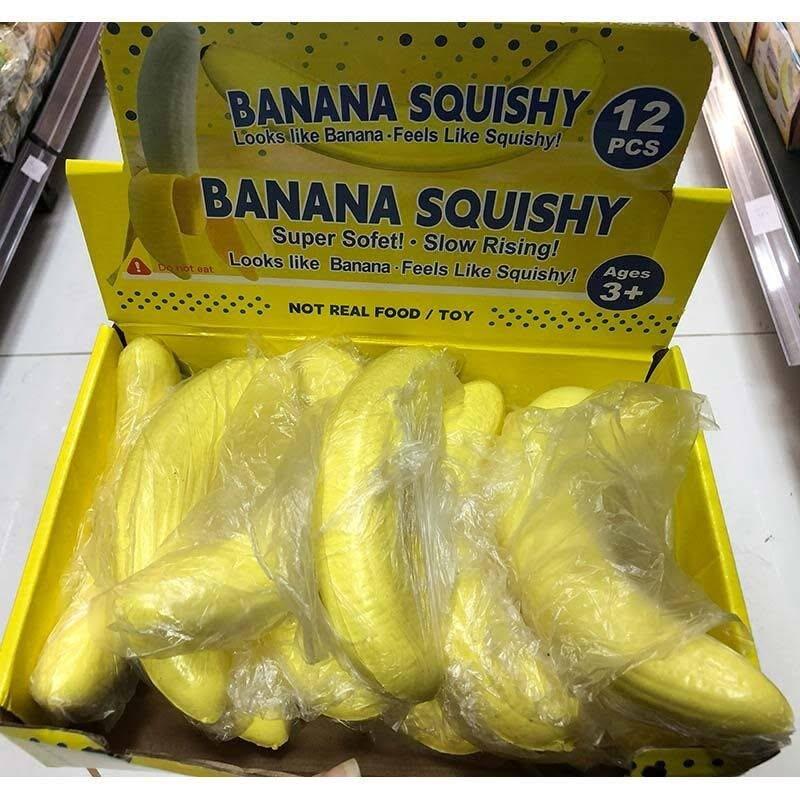 Banana Squishy Blød Banan Fidget & Sanselegetøj