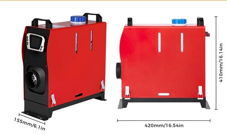 Sunster A2018GL All-in-One dieselfyr 8 kW – kompakt varmeenhed med 5L tank til båd og camping