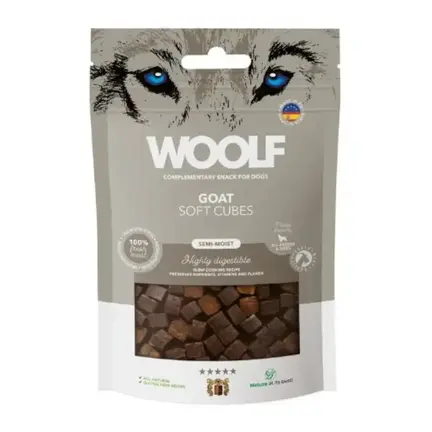 WOOLF Semi-Moist Soft Cubes Goat | Bløde Hundegodbidder med ged