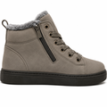 Grå vinter højtop sneakers til mænd med pelsfoer
