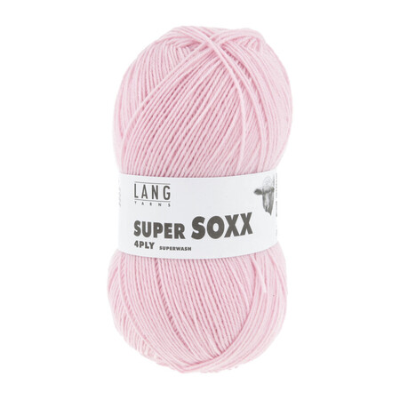 Garnnøgle fra Lang Yarns strømpegarn super soxx i farven lys rosa