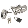 Chastity Cage Stainless Steel – rustfrit stål kyskhedsbælte med ventilationshuller og lås
