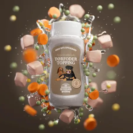 Tørfoder topping med kylling 300ml.