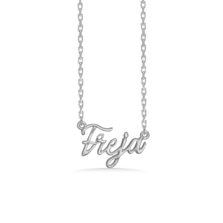 Name Tag Freja made of 925 pure sterling silver.