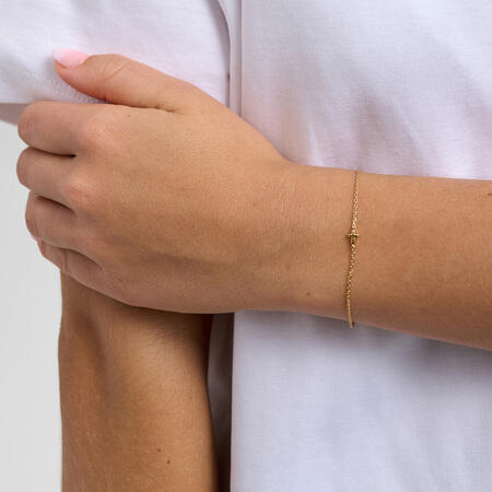 Faithful Cross armbånd i forgyldt sølv - studio.z