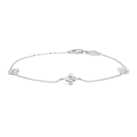SOPHIA'S BLOOM bracelet in silver with white topaz.