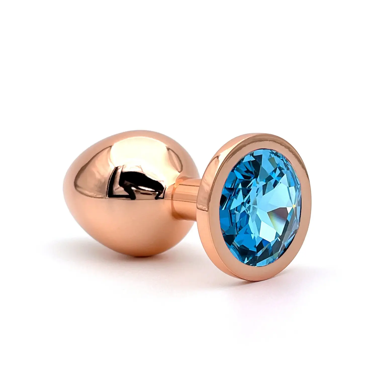 Mini Diamant Buttplug Rødguld/Turkis