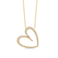 DIAMOND LOVE pendant in 14 karat gold with diamonds | Danish design by Mads Z