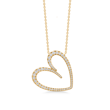 DIAMOND LOVE pendant in 14 karat gold with diamonds | Danish design by Mads Z