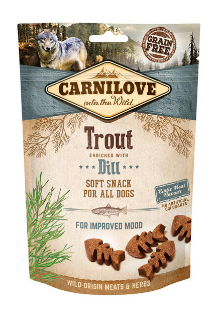 Carnilove Semi moist snack trout with dill - 200g