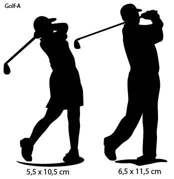 Sportsign golf auto deko sticker silhouet A