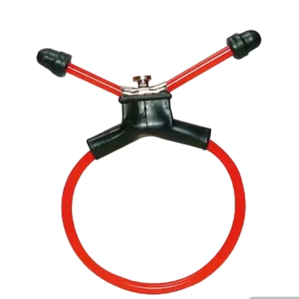 Red Sling Cockring i rød PVC – justerbar penisring for hårdere erektion og længere nydelse.