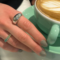 POETRY EMERALD silver ring | Danish design by Mads Z