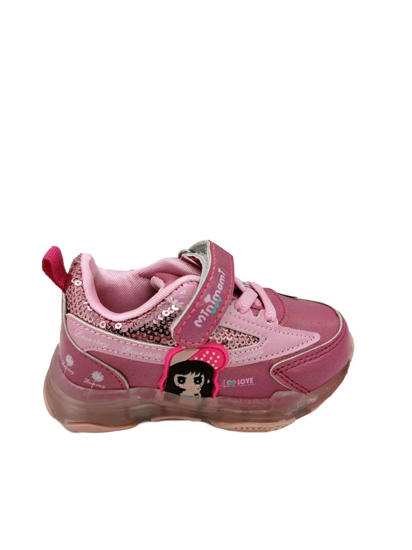 Pige led sneaker pink - 24