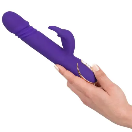 Rabbit Skater Vibrator fra Vibe Couture med thrusting-funktion og rabbit-klitorisstimulator i dobbelt silikone.