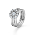 CROWN TIARA diamond ring in 14 karat white gold | Danish design by Mads Z