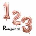 Store folie ballon tal rose gold til helium