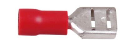 kabelsko fladstik hun 63mm roed 05 15mm 100stk hos shop12volt