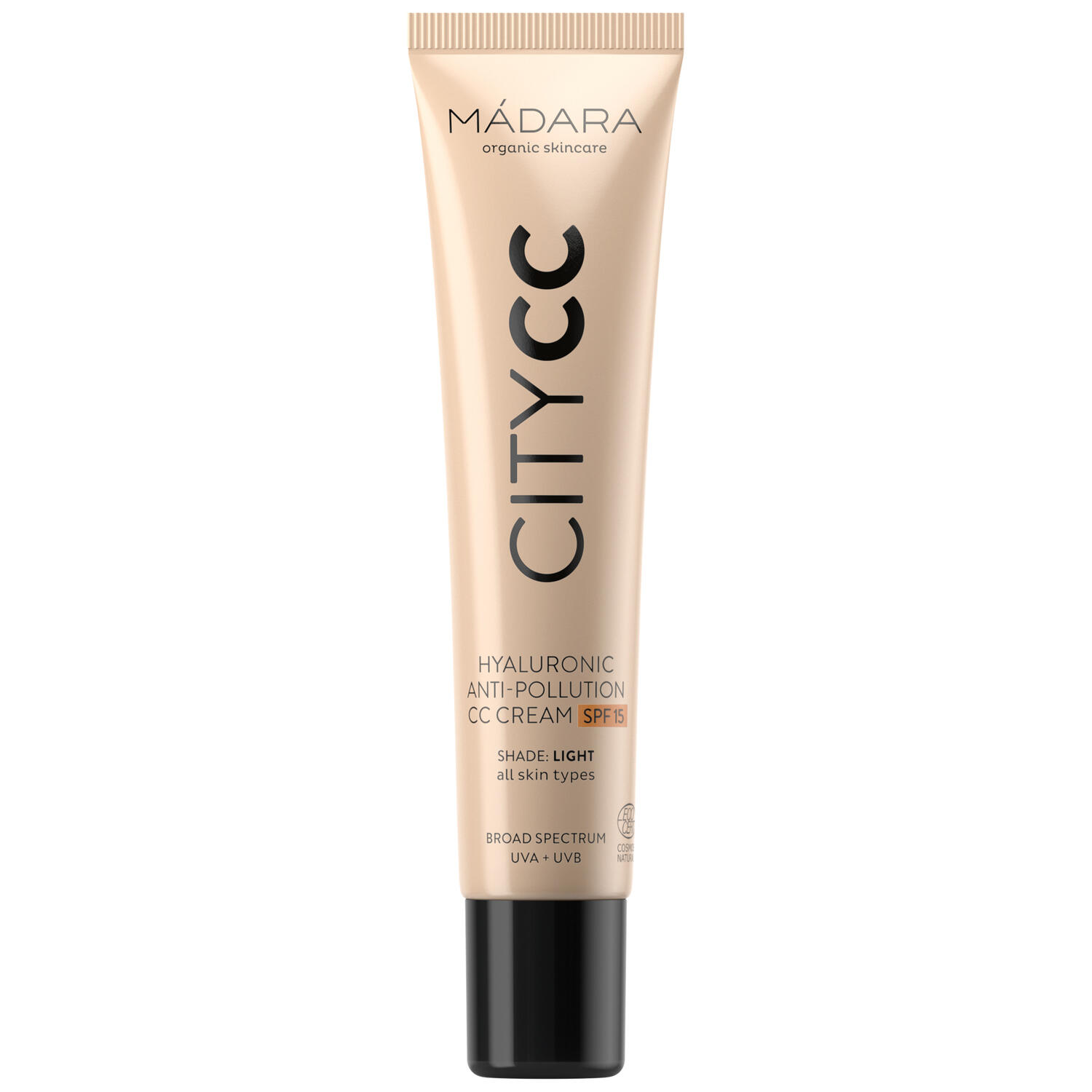 Mádara, CityCC Hyaluronic Anti-Pollution CC Cream, SPF 15, Light, 40 ml. - Ansigtspleje, Hudpleje, CC Cream, Solfaktor med farve - Ansigtspleje, Hudpleje, CC Cream, Solfaktor med farve