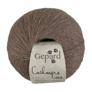 Gepard garn cashmere lace i farven Valnøddetræ