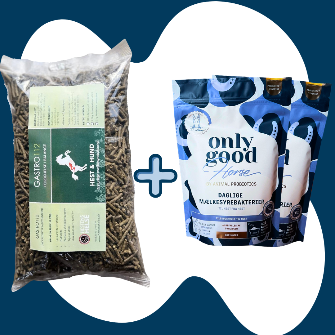 Kombipakke Gastro 112 (1 kg) & OnlyGoodHorse - Gastro 112 & 2 small pakker OnlyGoodHorse