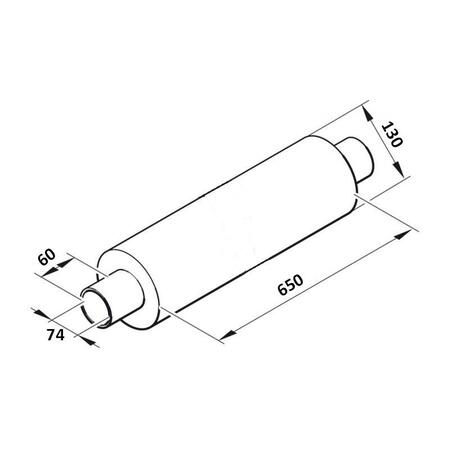 Luftlyddæmper Ø75 mm – Til Dieselfyres Indsugning eller Udblæsning