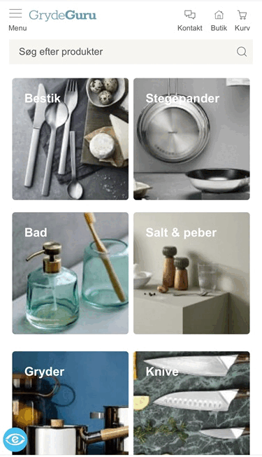 GIF af typer af landingssider