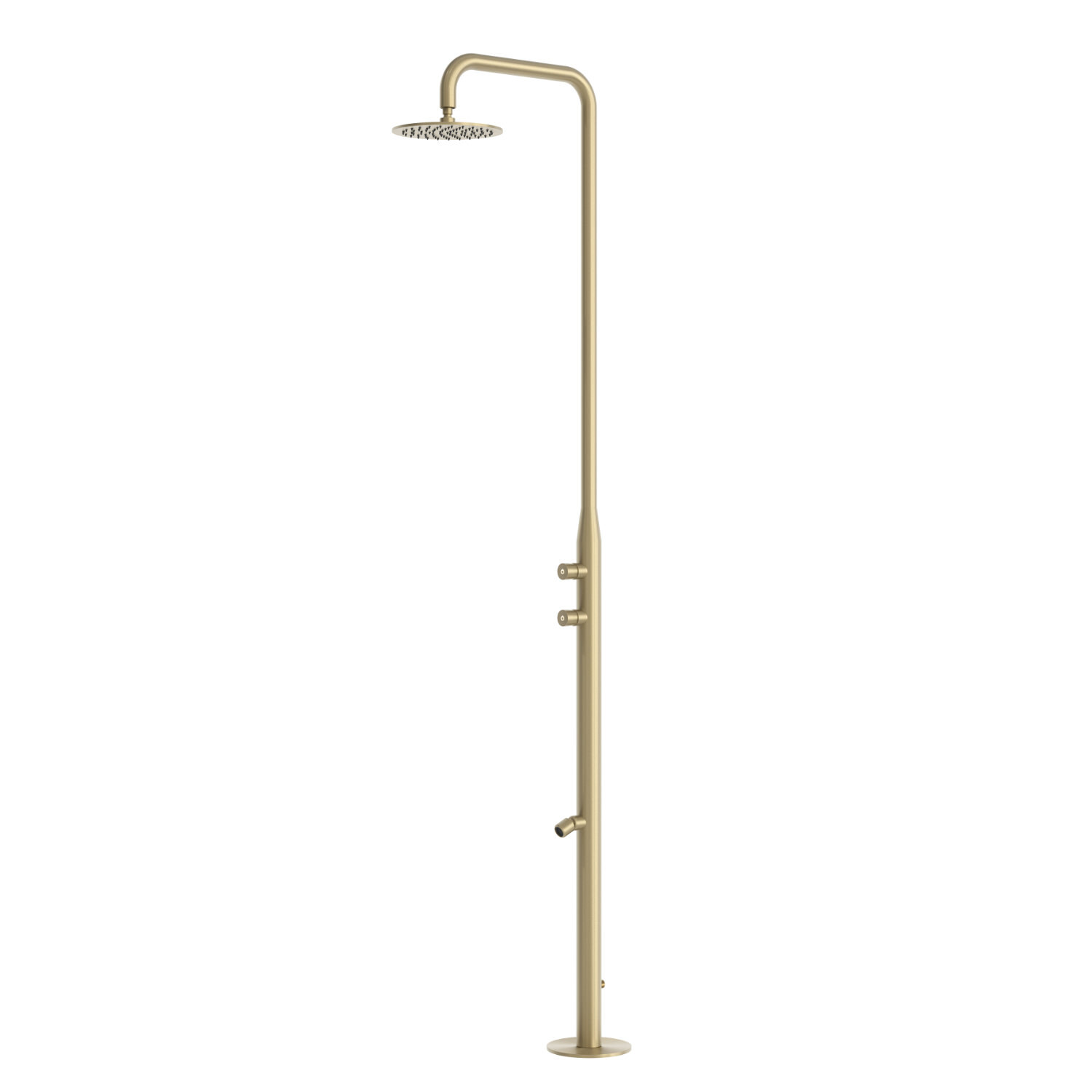Sined TEULADA ORO – Exklusive Außendusche aus Edelstahl 316L mit einem 25 cm großen Regenduschkopf (Messing)