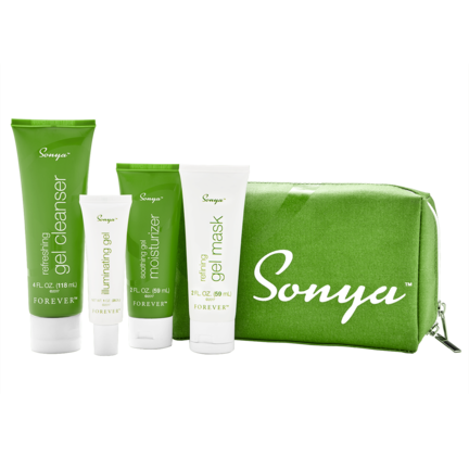 Sonya daily skincare system sæt i toilettaske