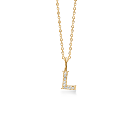 TENDER LOVE W pendant in 14 karat gold with diamonds | Danish design byMads Z