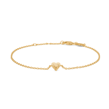 Amour Heart armbånd i forgyldt sølv - studio.z