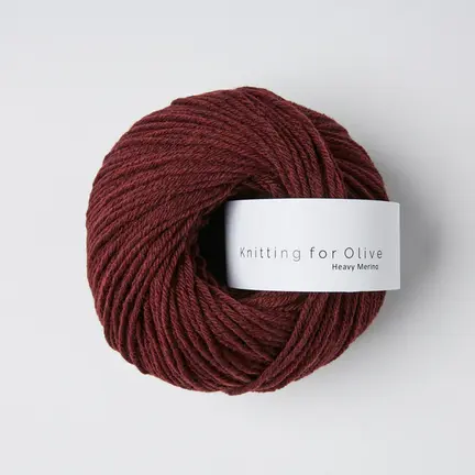 garnoegle fra knitting for olive heavy merino farve bordeaux