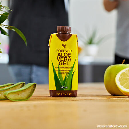Forever Aloe Vera Gel juice drik i ministørrelse med citrus og Aloe vera