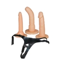 You2Toys strap-on sæt med 3 dildoer i TPR og justerbart harness til ham og hende